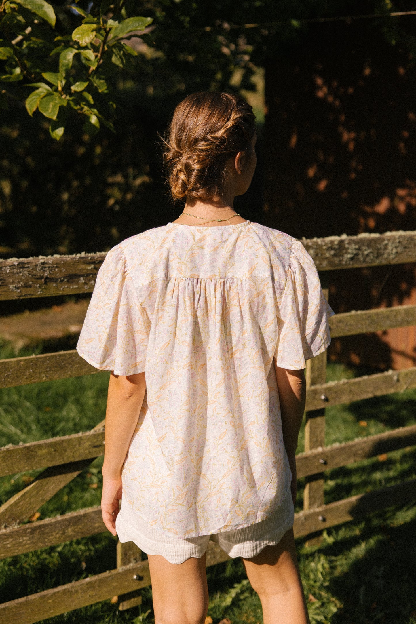Lolita S/S Cotton Blouse - Pastel Dream