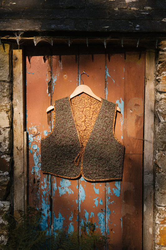 Melissa Cotton & Silk Reversible Waistcoat XL - 055