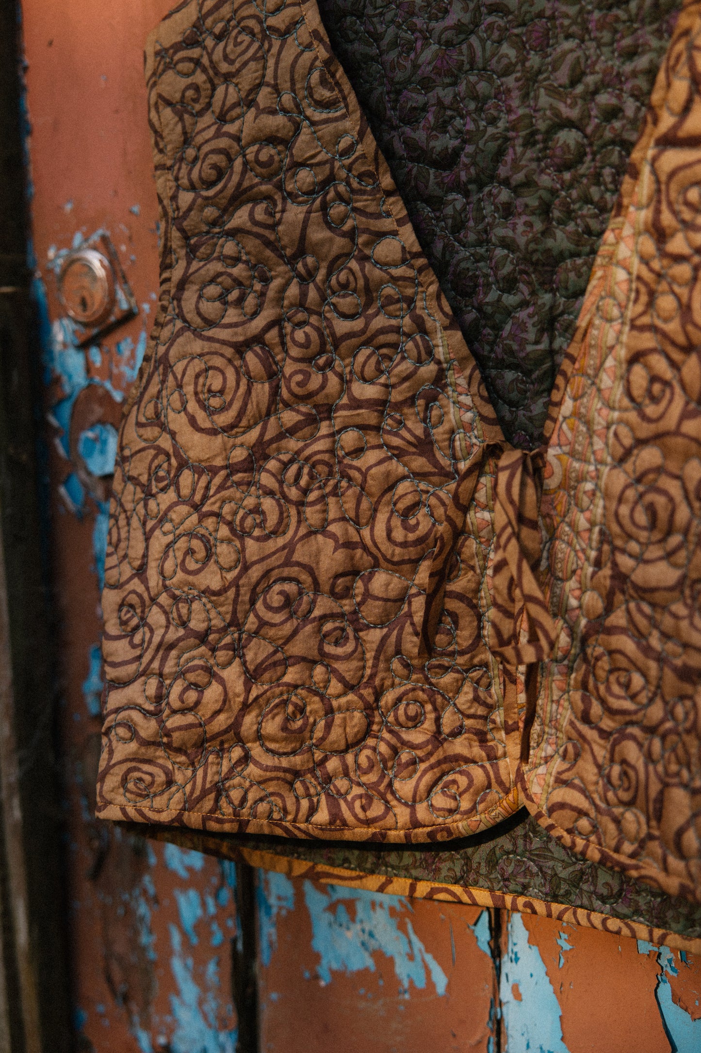Melissa Cotton & Silk Reversible Waistcoat XL - 055