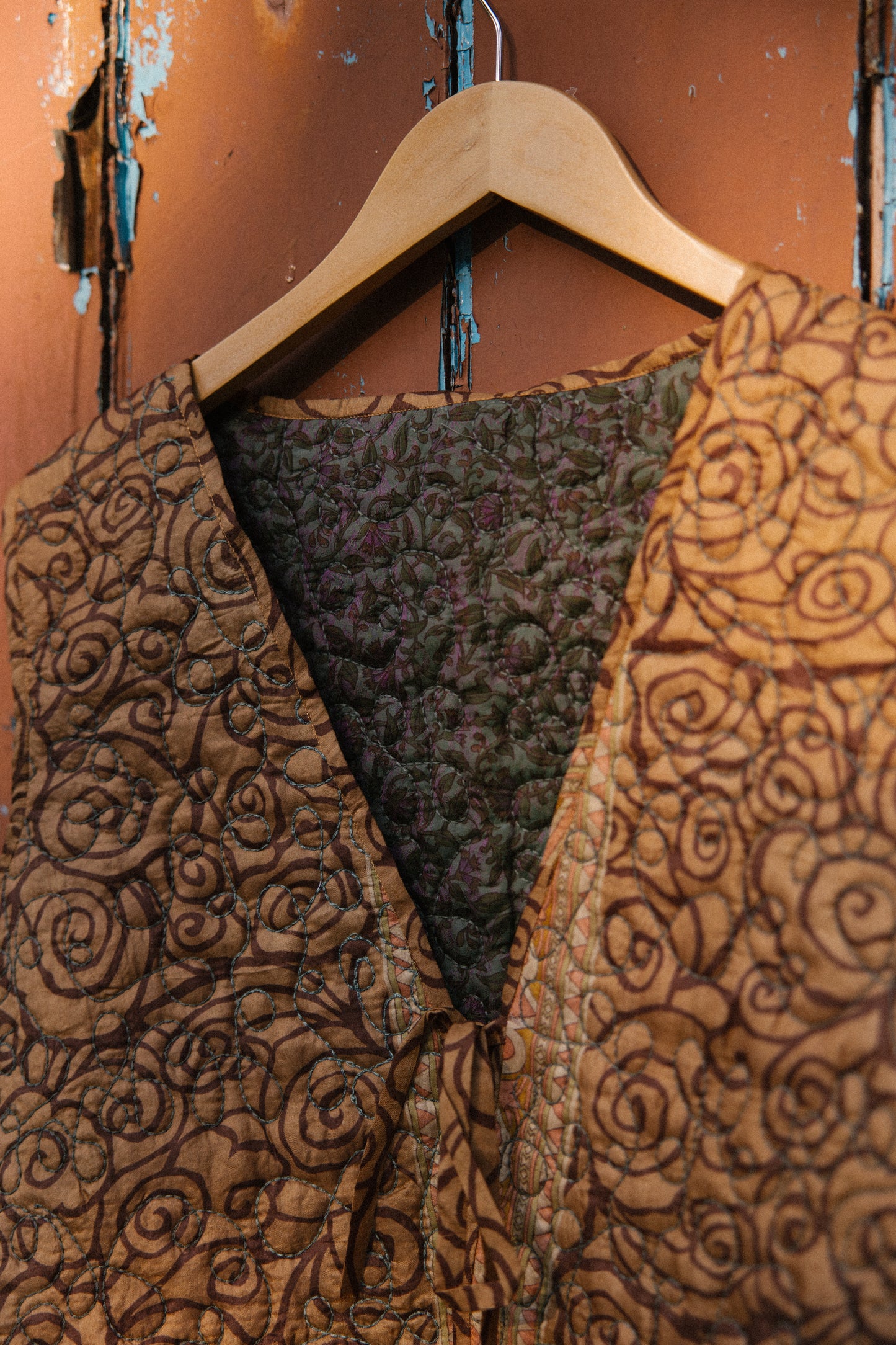 Melissa Cotton & Silk Reversible Waistcoat XL - 055