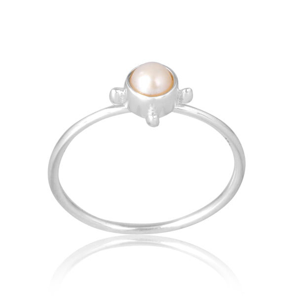 Oceanus Ring -  Sterling Silver Pearl