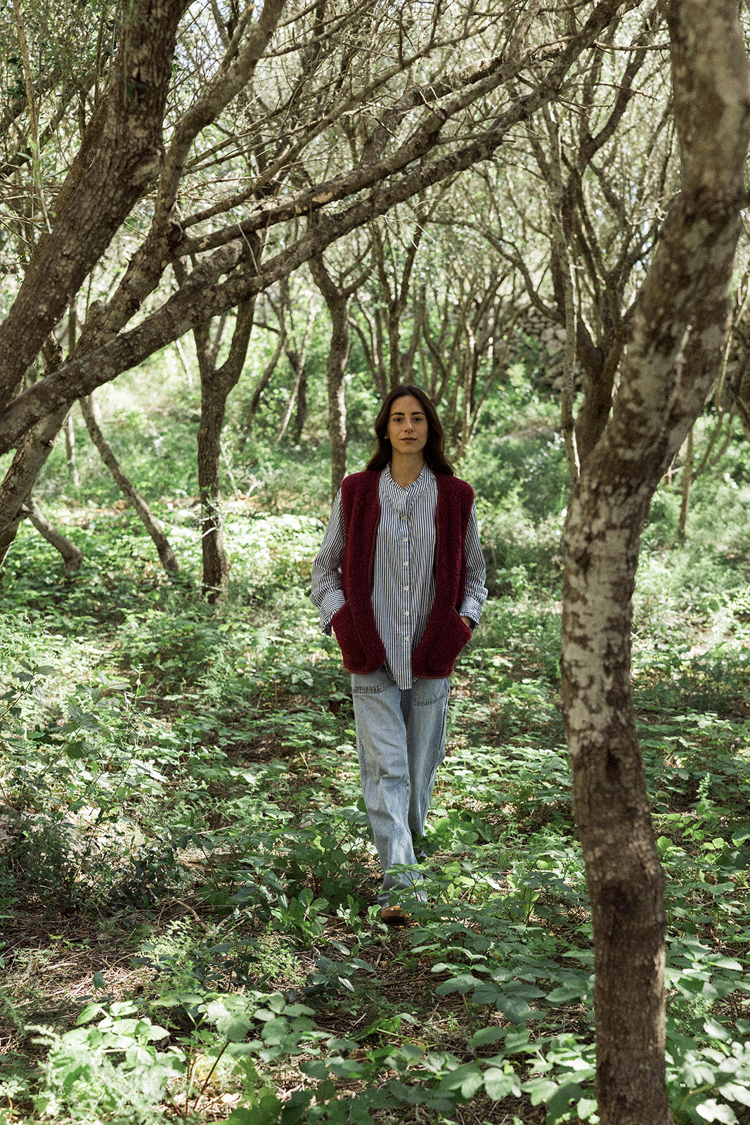 Wool Gilet - Beet