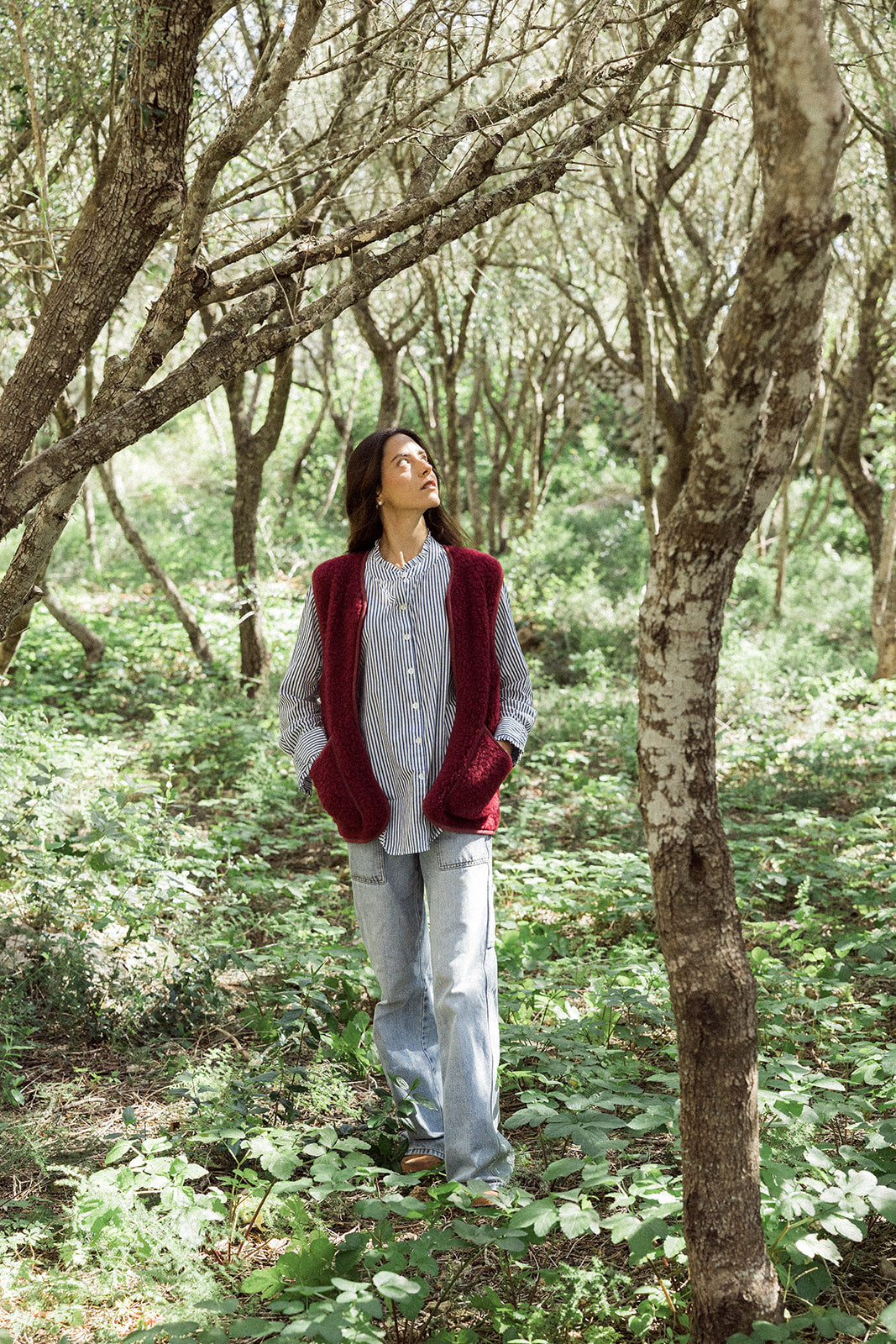 Wool Gilet - Beet