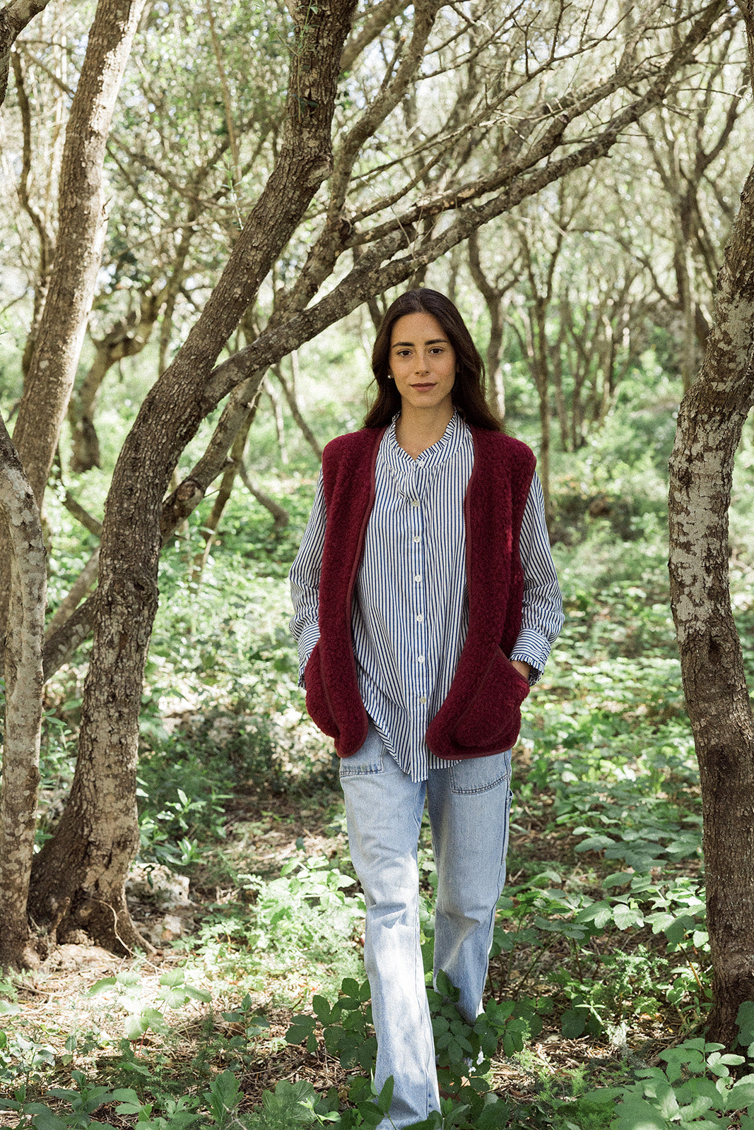 Wool Gilet - Beet