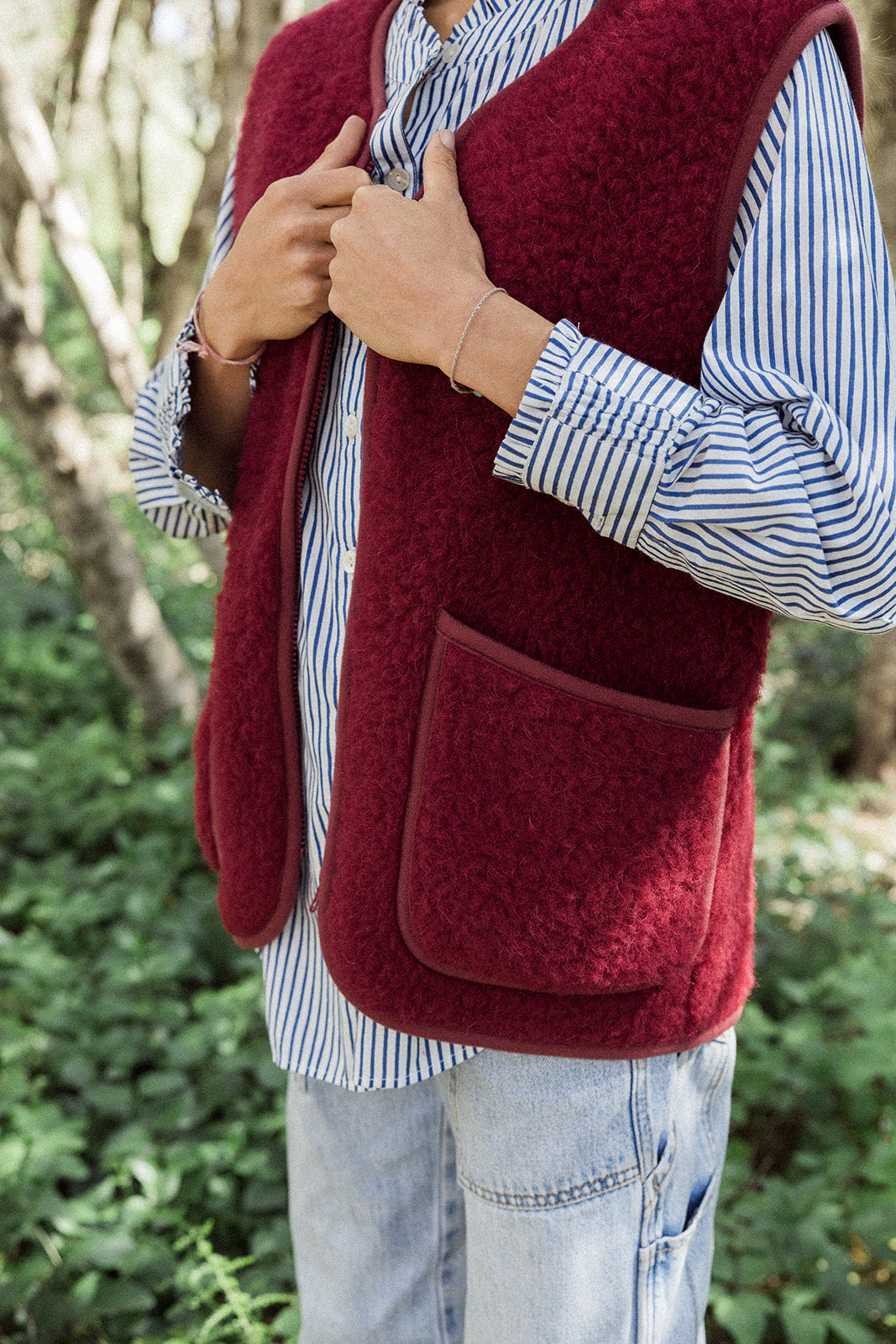 Wool Gilet - Beet