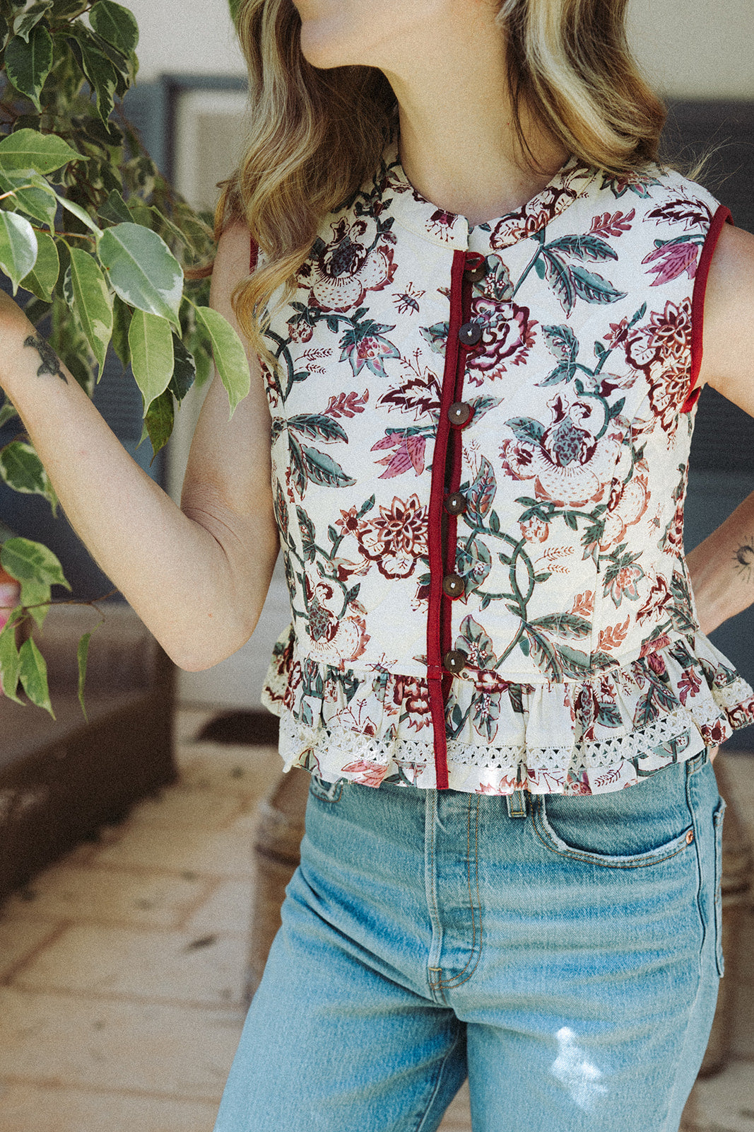 Carlota Waistcoat - Vintage Rose - Coming soon