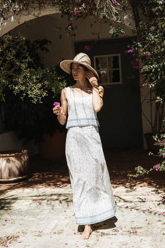 Flor del Camí Skirt -Azul