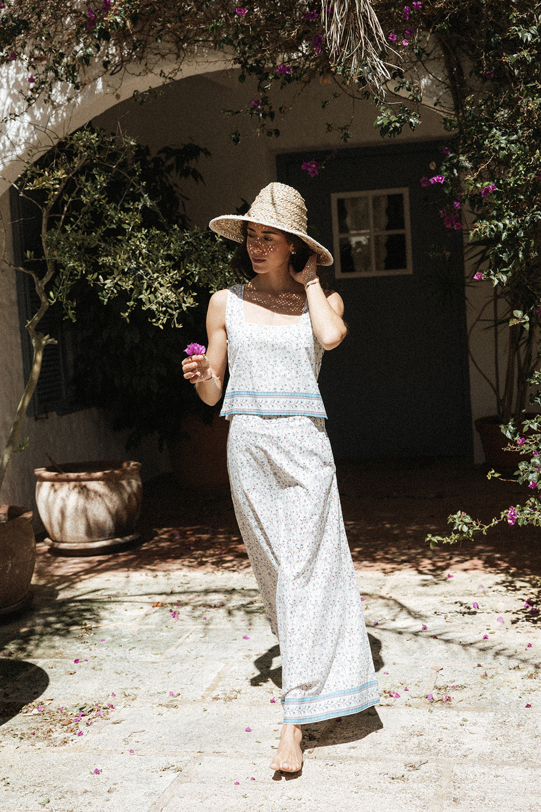 Flor del Camí Skirt -Azul