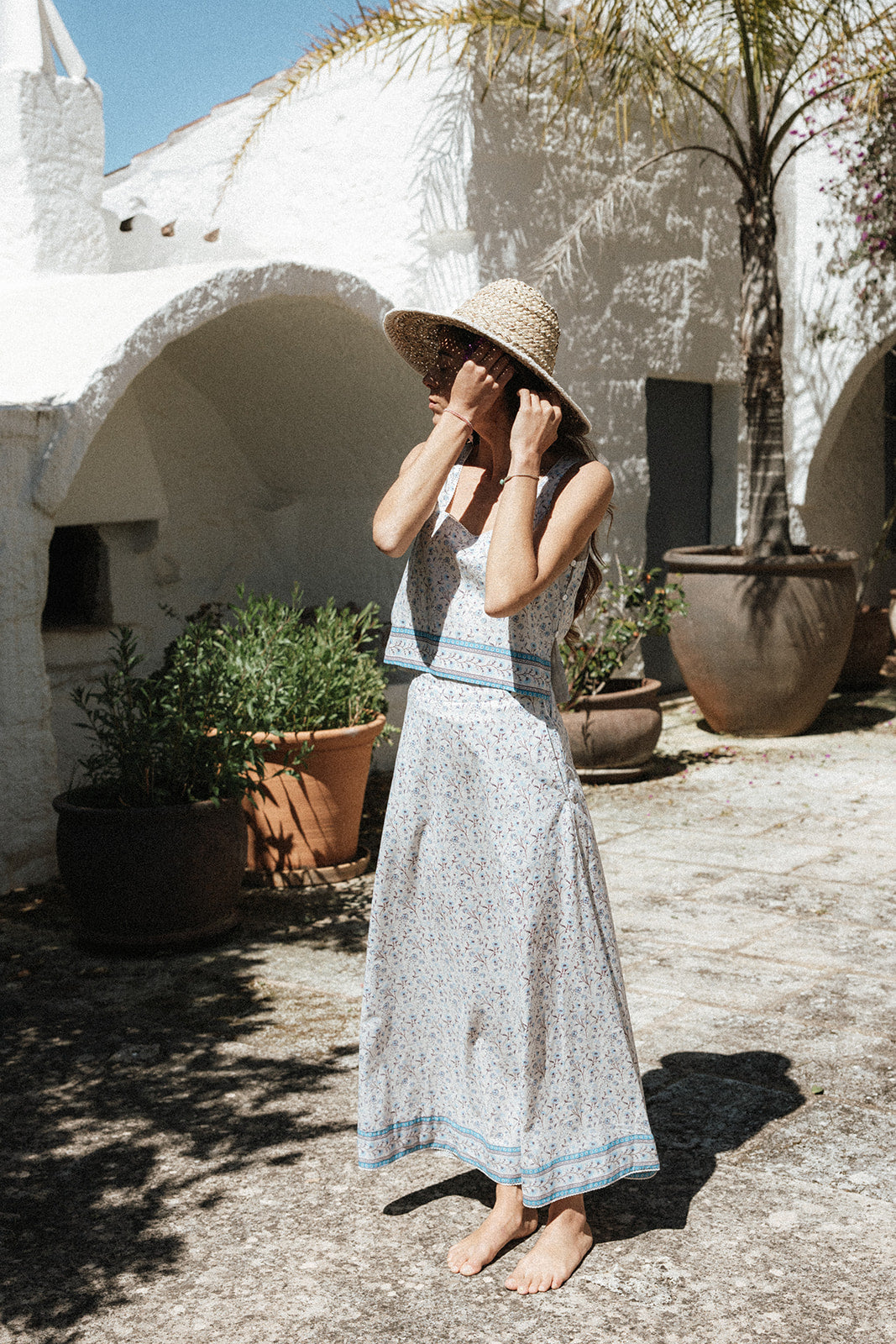 Flor del Camí Skirt -Azul
