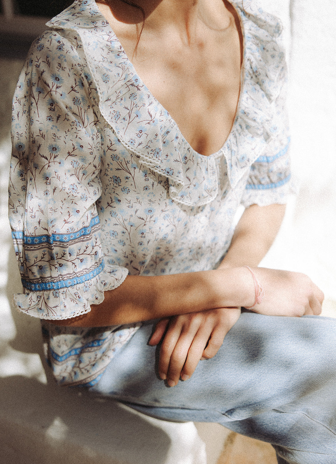 Flor del Camí Blouse - Azul