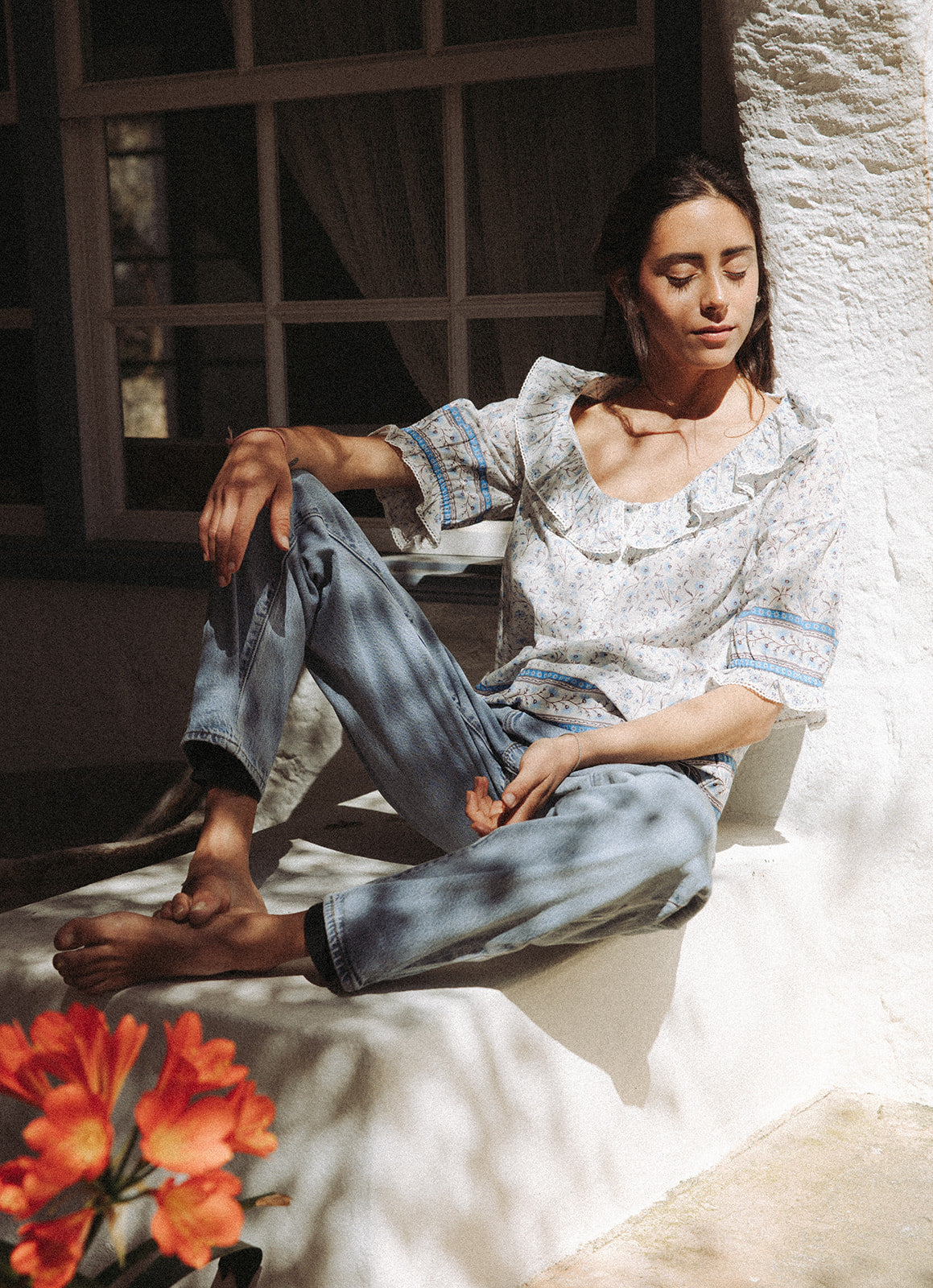 Flor del Camí Blouse - Azul