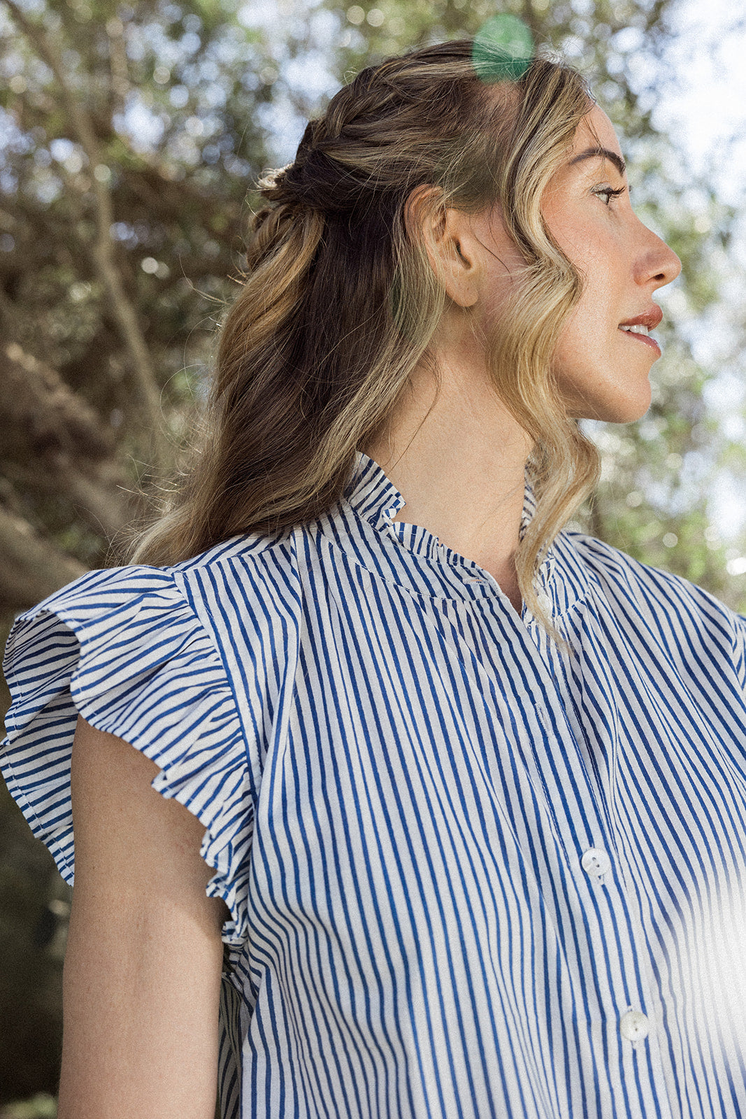 Billy Blouse  S/S - Blue Stripe - Coming Soon