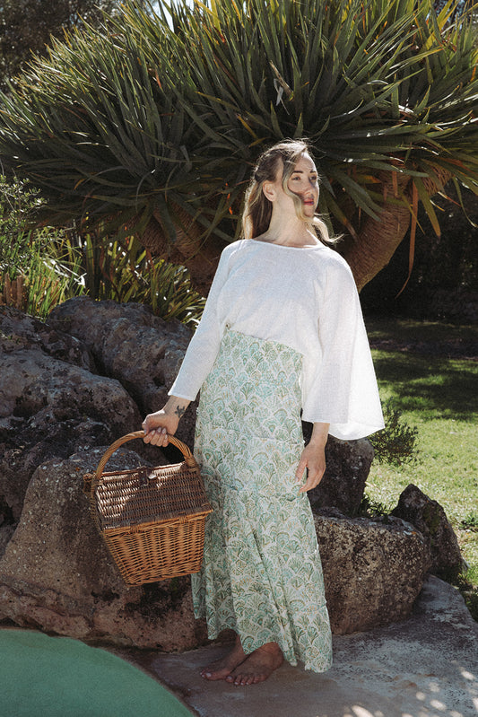 Sirena Shell Skirt - Pistachio -Coming Soon
