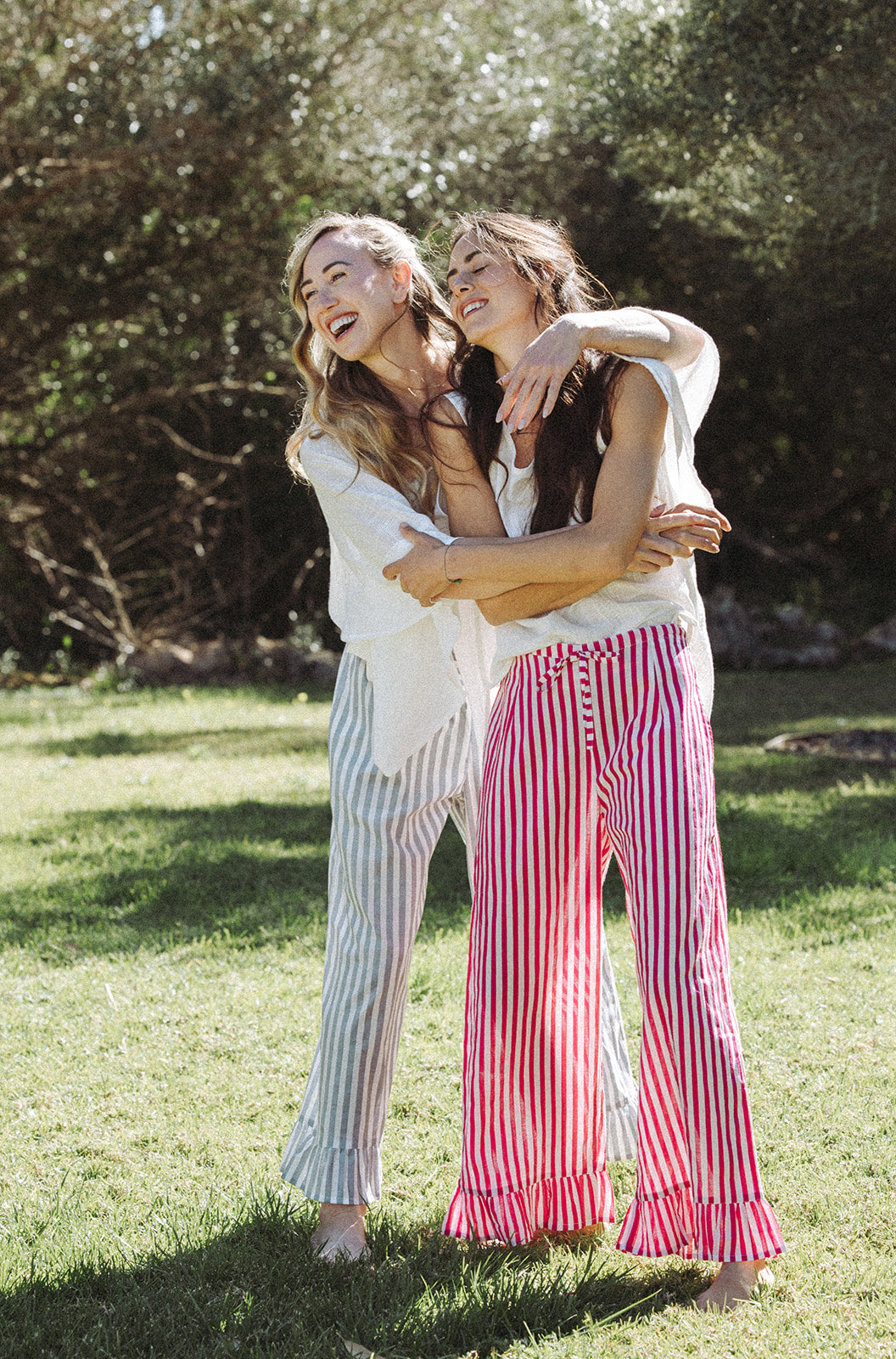 Audrey Stripe Trousers - Pink/White - Coming Soon