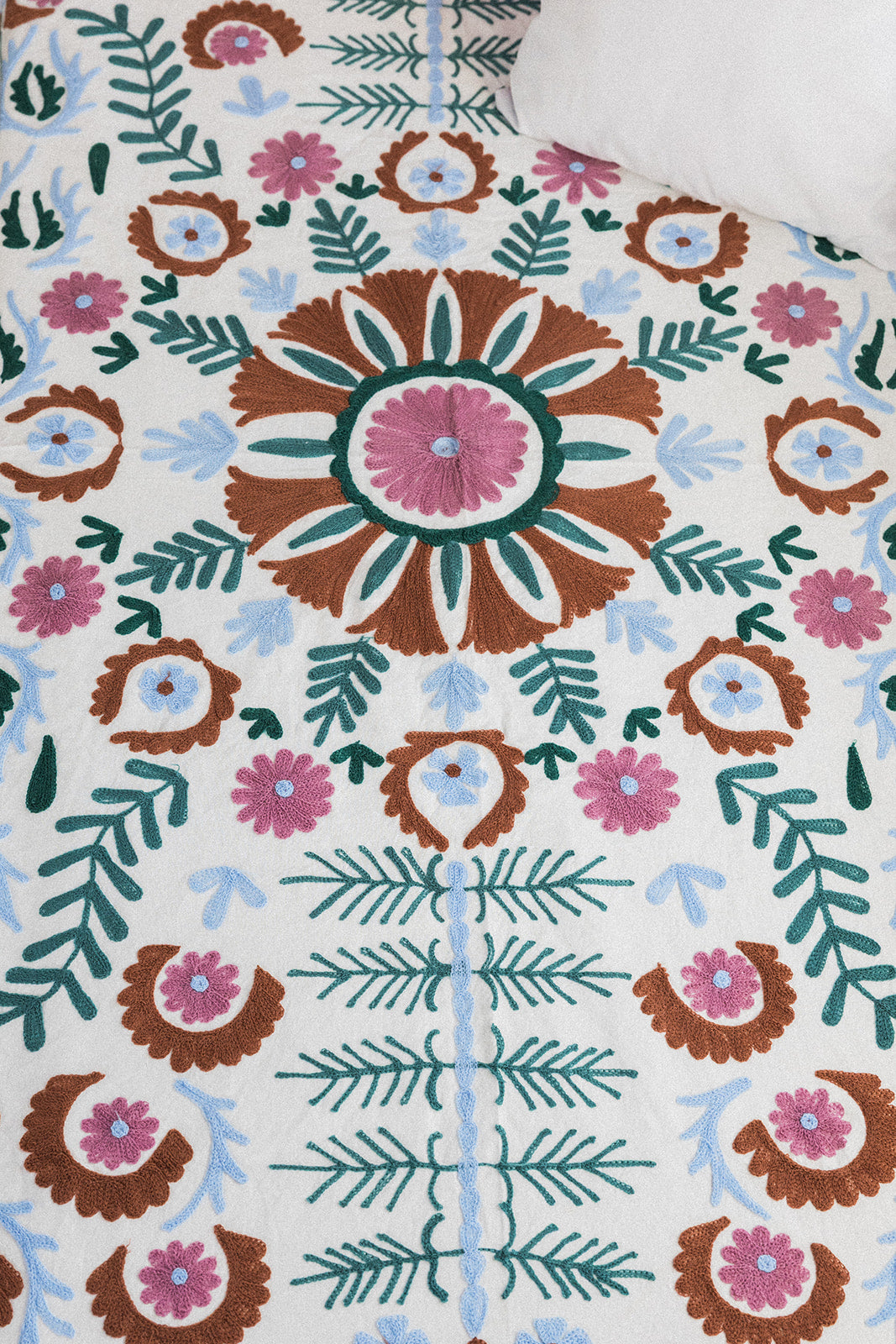 Suzani Single Throw-Mauve