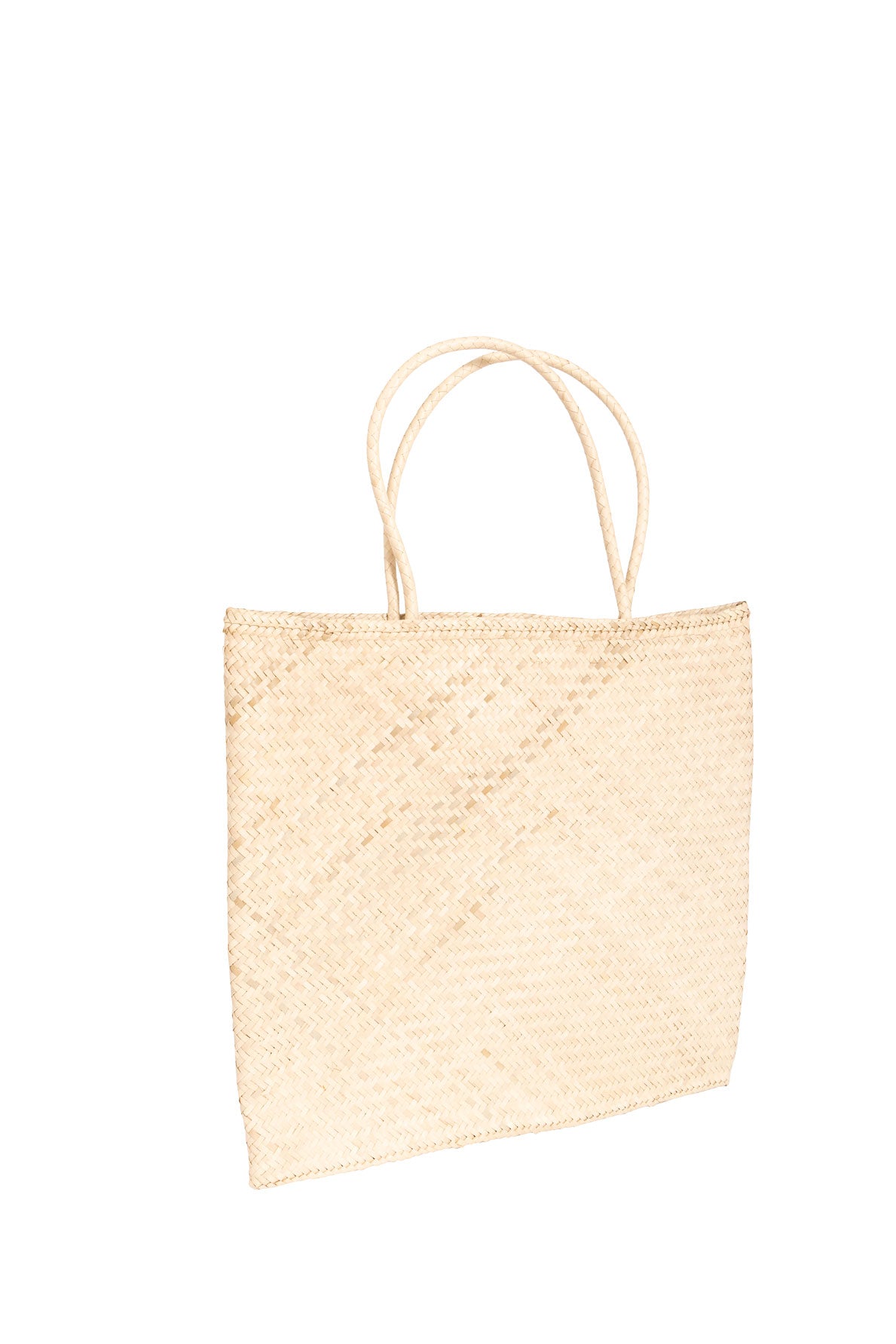Bolso de compras Raffia Square liso